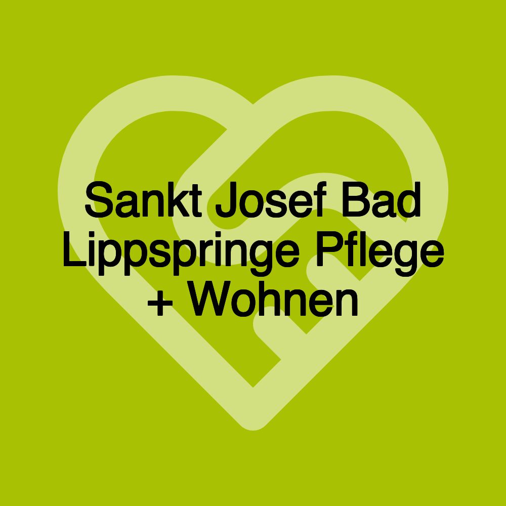 Sankt Josef Bad Lippspringe Pflege + Wohnen