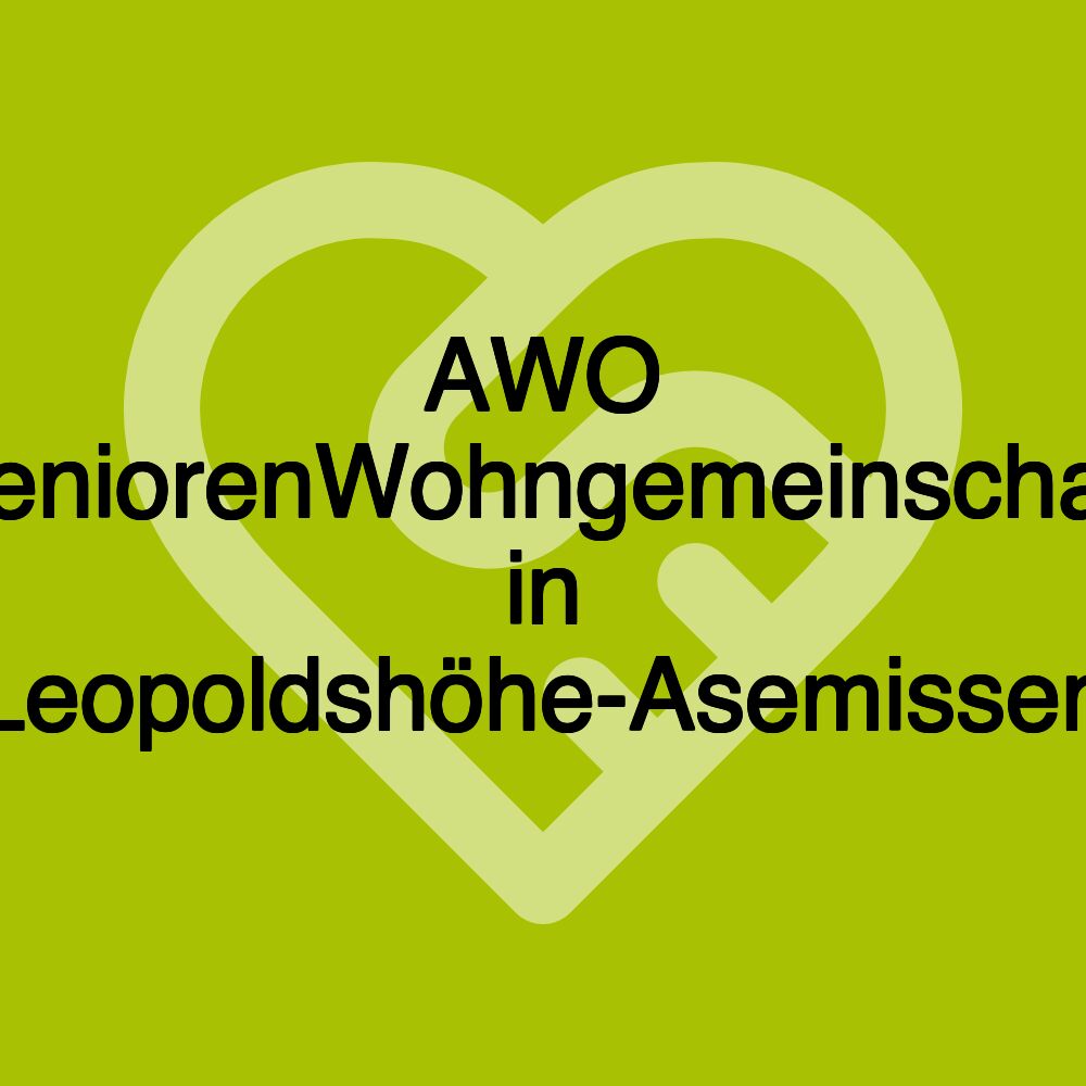 AWO SeniorenWohngemeinschaft in Leopoldshöhe-Asemissen