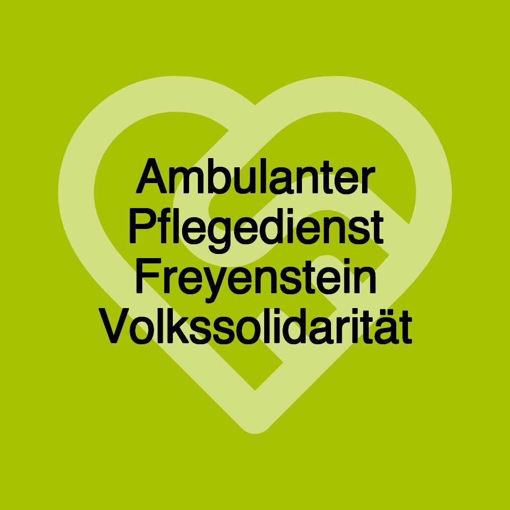 Ambulanter Pflegedienst Freyenstein Volkssolidarität