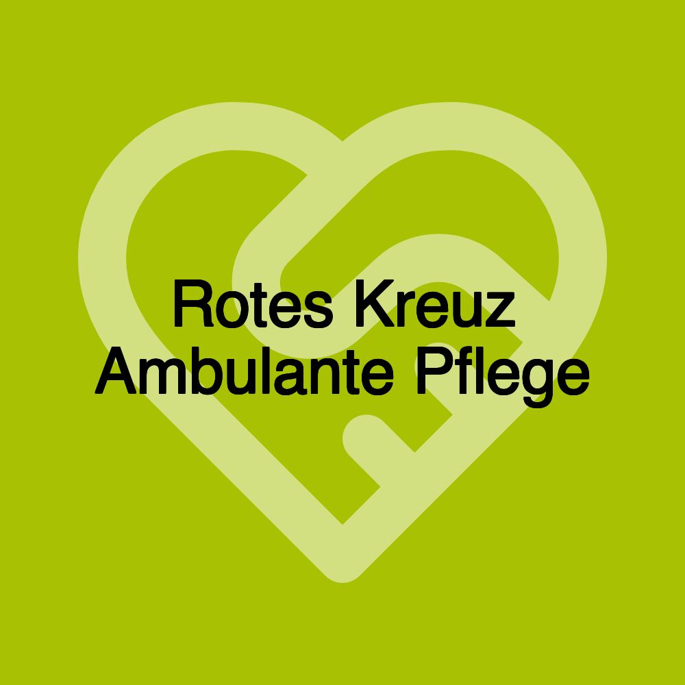 Rotes Kreuz Ambulante Pflege