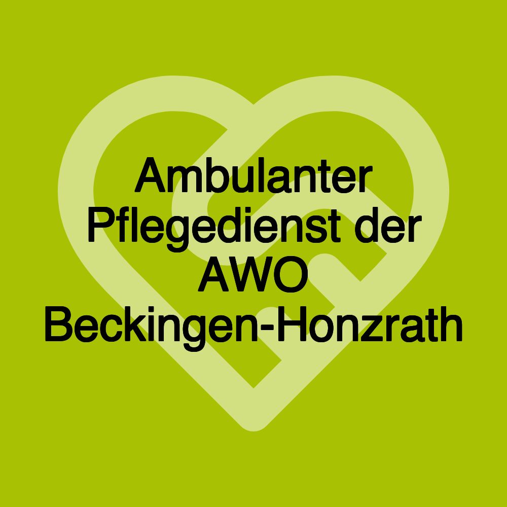 Ambulanter Pflegedienst der AWO Beckingen-Honzrath