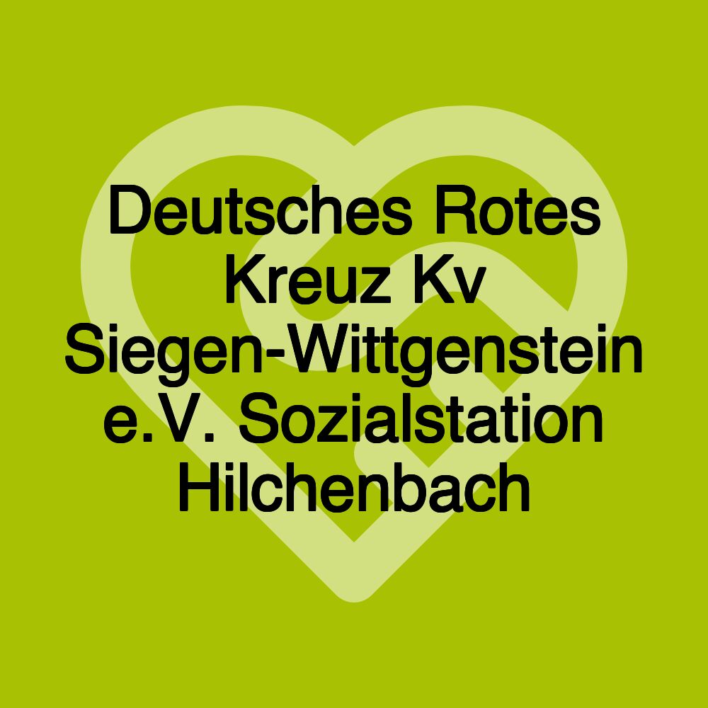 Deutsches Rotes Kreuz Kv Siegen-Wittgenstein e.V. Sozialstation Hilchenbach