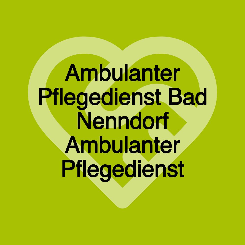 Ambulanter Pflegedienst Bad Nenndorf Ambulanter Pflegedienst