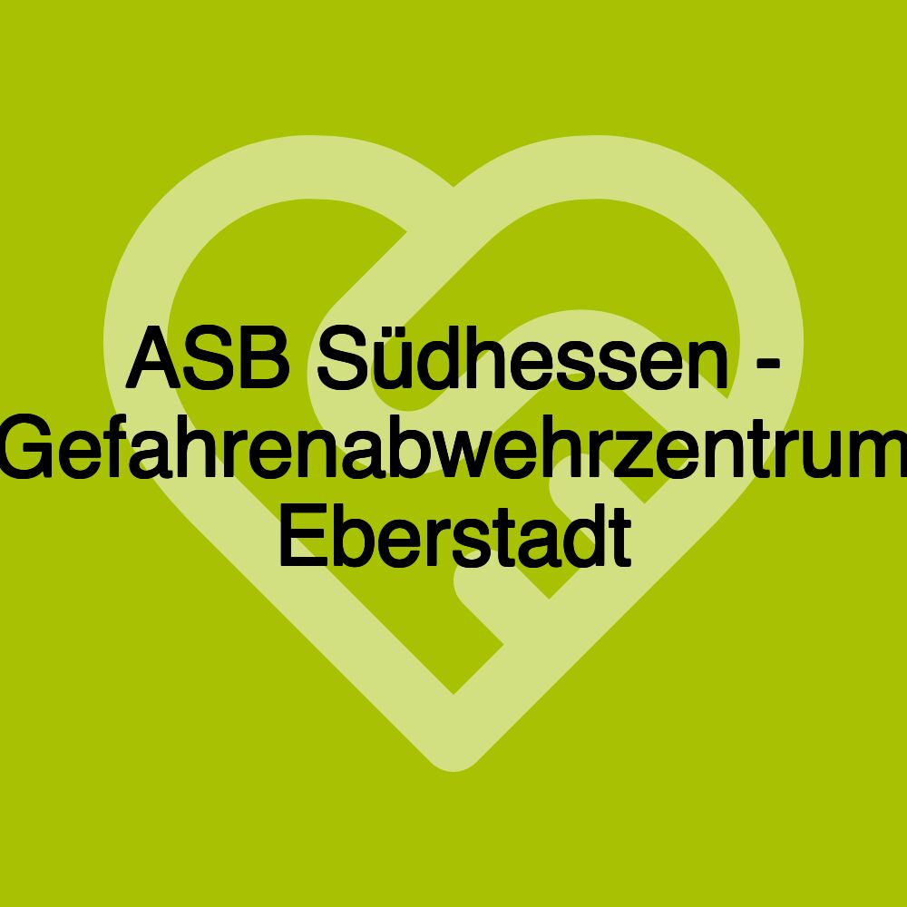 ASB Südhessen - Gefahrenabwehrzentrum Eberstadt