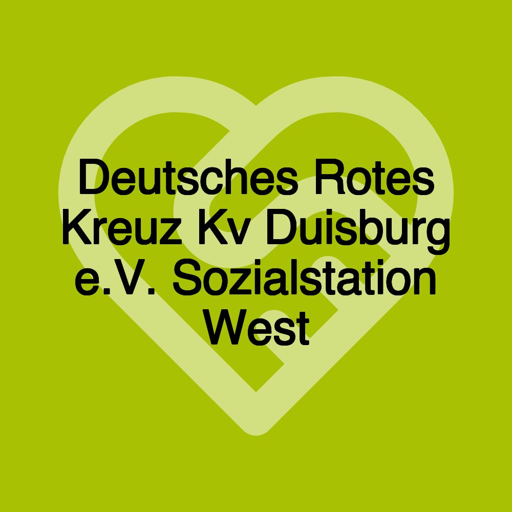 Deutsches Rotes Kreuz Kv Duisburg e.V. Sozialstation West