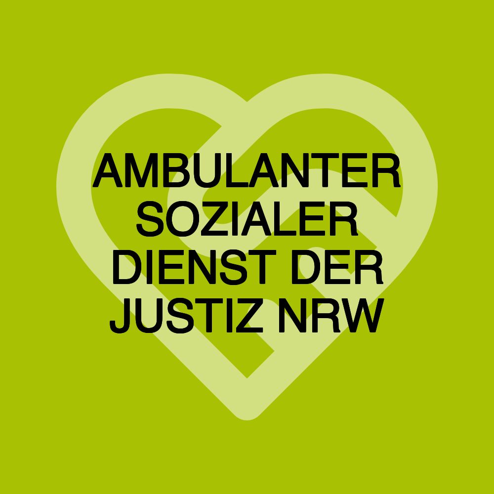 AMBULANTER SOZIALER DIENST DER JUSTIZ NRW