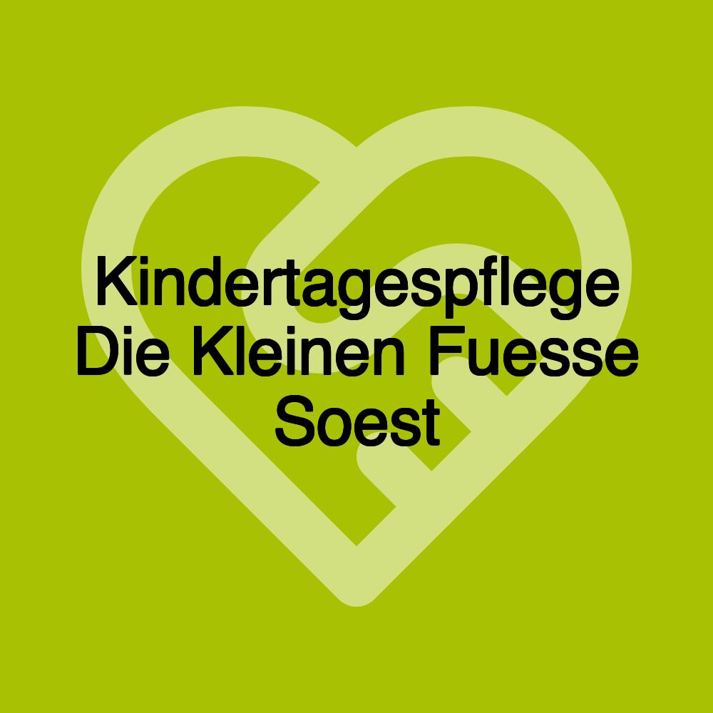 Kindertagespflege Die Kleinen Fuesse Soest