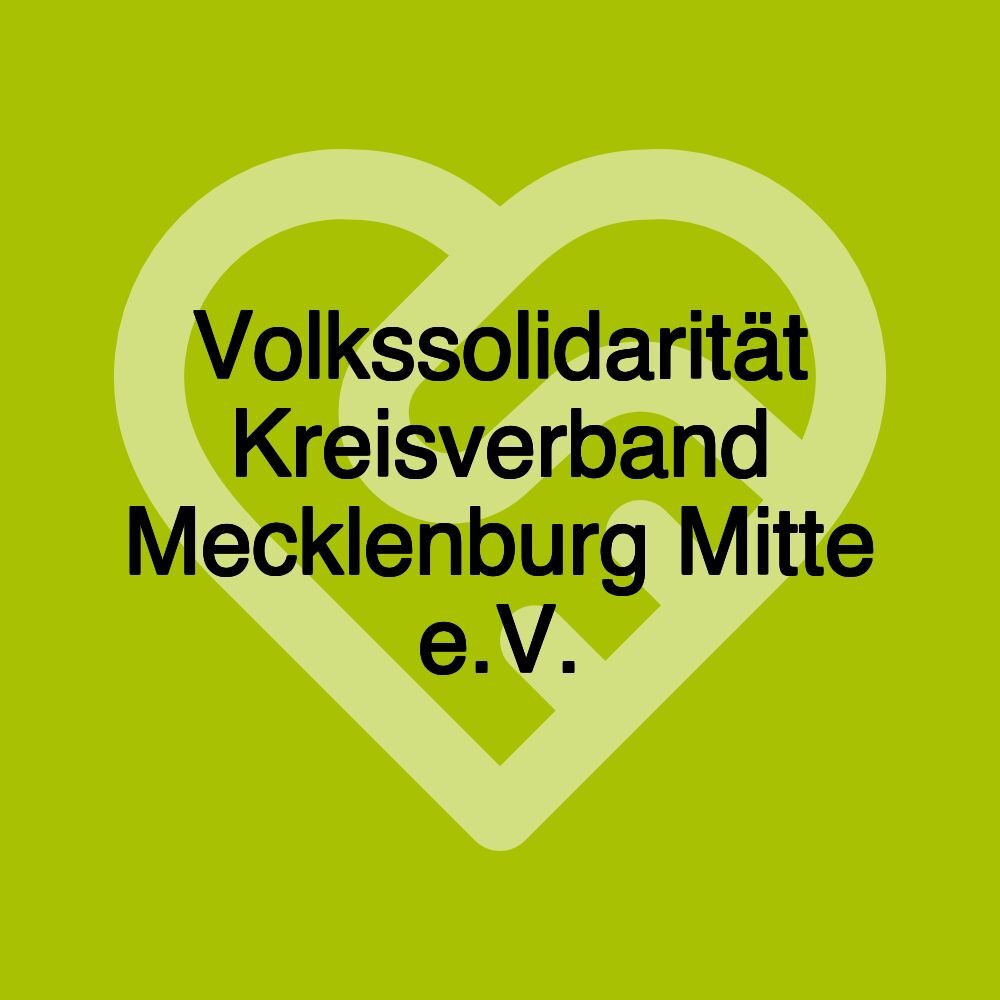 Volkssolidarität Kreisverband Mecklenburg Mitte e.V.