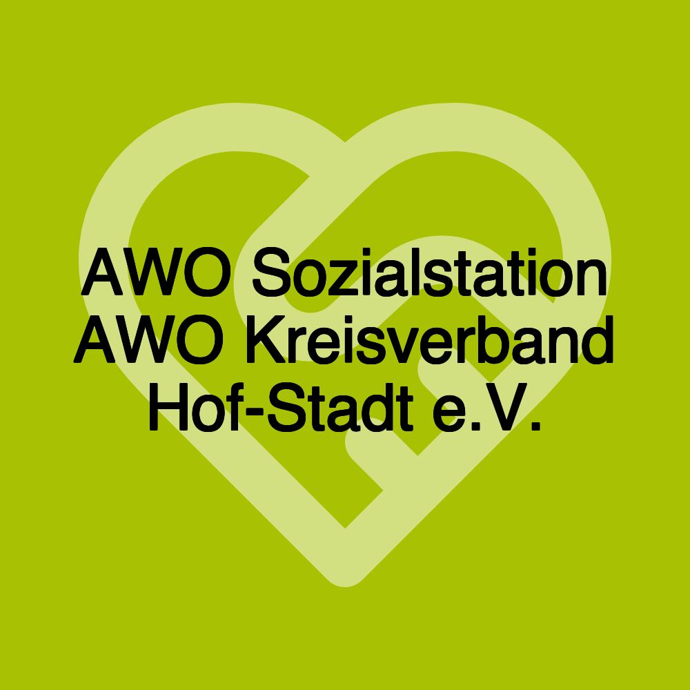 AWO Sozialstation AWO Kreisverband Hof-Stadt e.V.