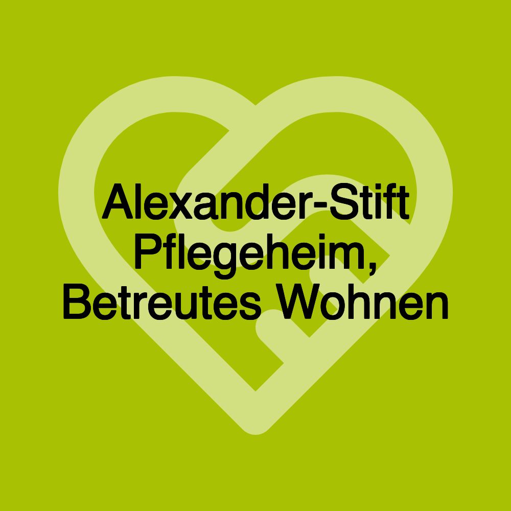 Alexander-Stift Pflegeheim, Betreutes Wohnen