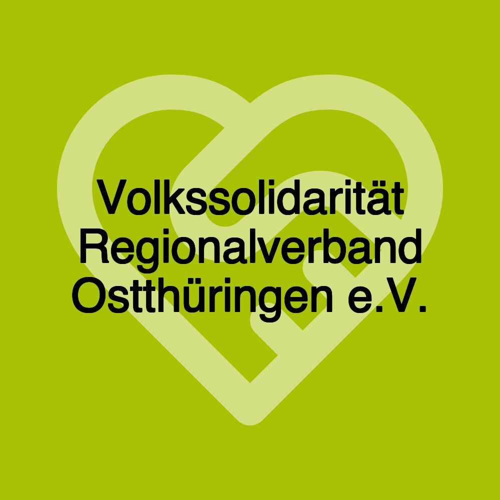 Volkssolidarität Regionalverband Ostthüringen e.V.