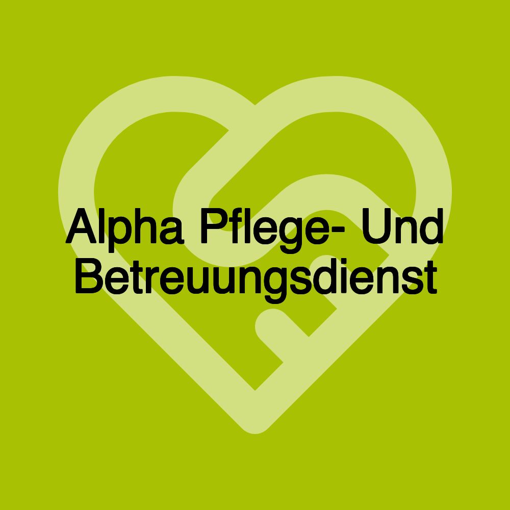 Alpha Pflege- Und Betreuungsdienst