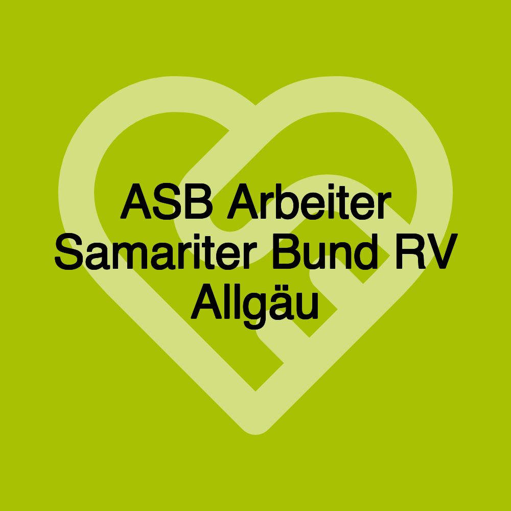 ASB Arbeiter Samariter Bund RV Allgäu