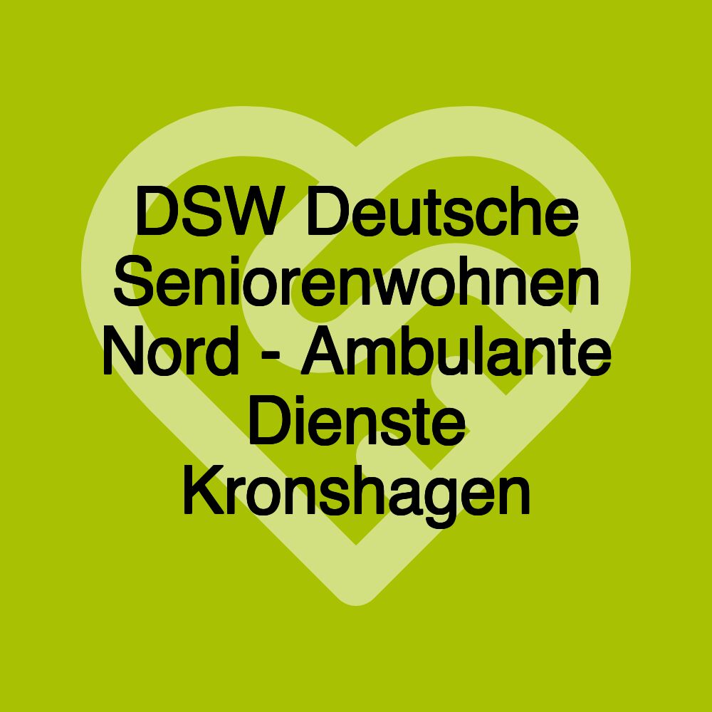 DSW Deutsche Seniorenwohnen Nord - Ambulante Dienste Kronshagen