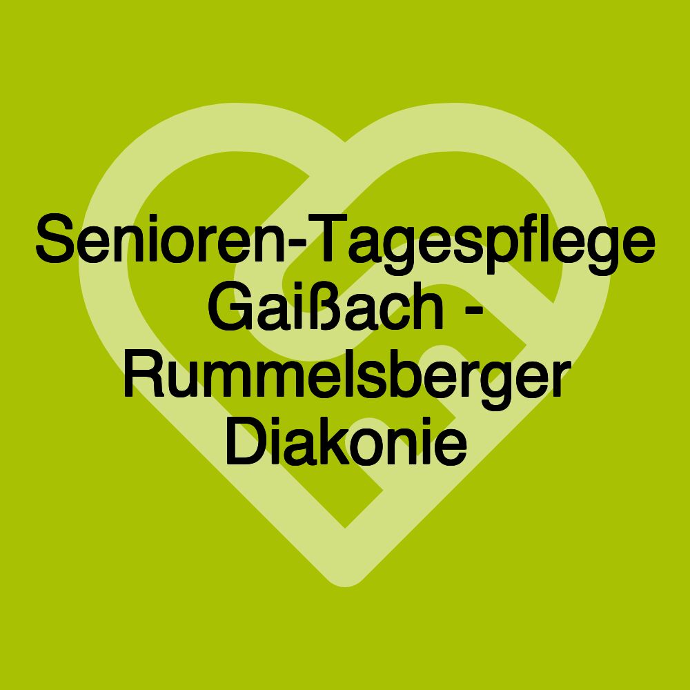 Senioren-Tagespflege Gaißach - Rummelsberger Diakonie