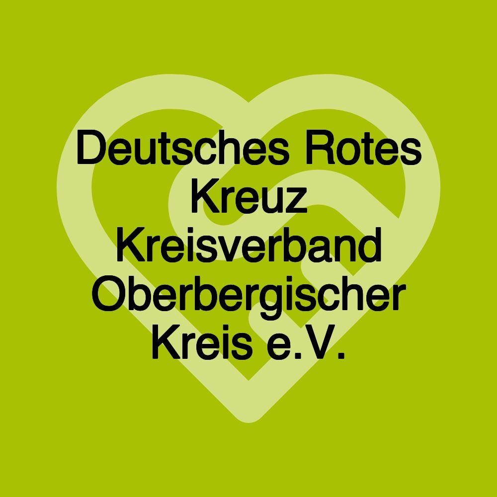 Deutsches Rotes Kreuz Kreisverband Oberbergischer Kreis e.V.