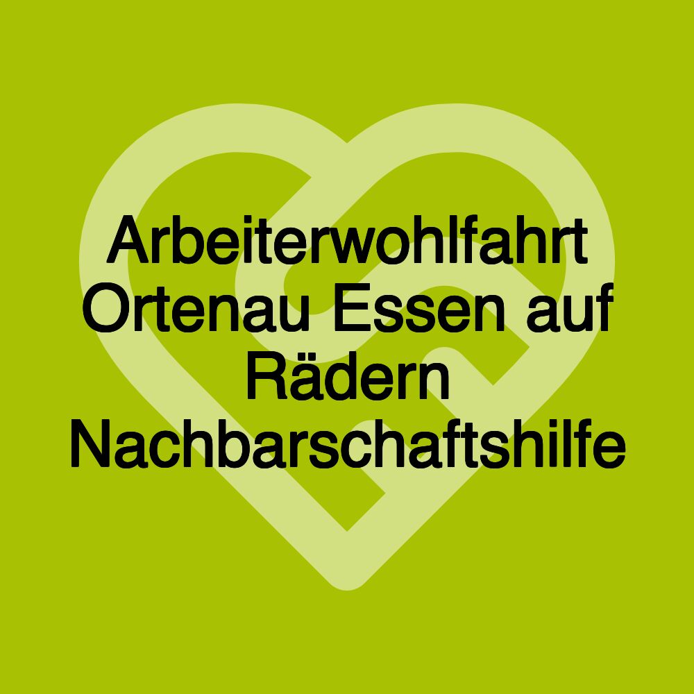 Arbeiterwohlfahrt Ortenau Essen auf Rädern Nachbarschaftshilfe