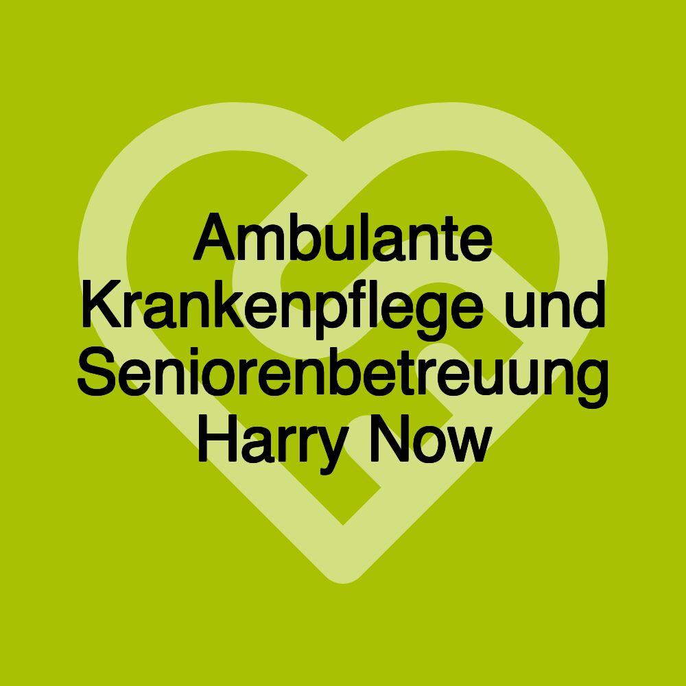 Ambulante Krankenpflege und Seniorenbetreuung Harry Now