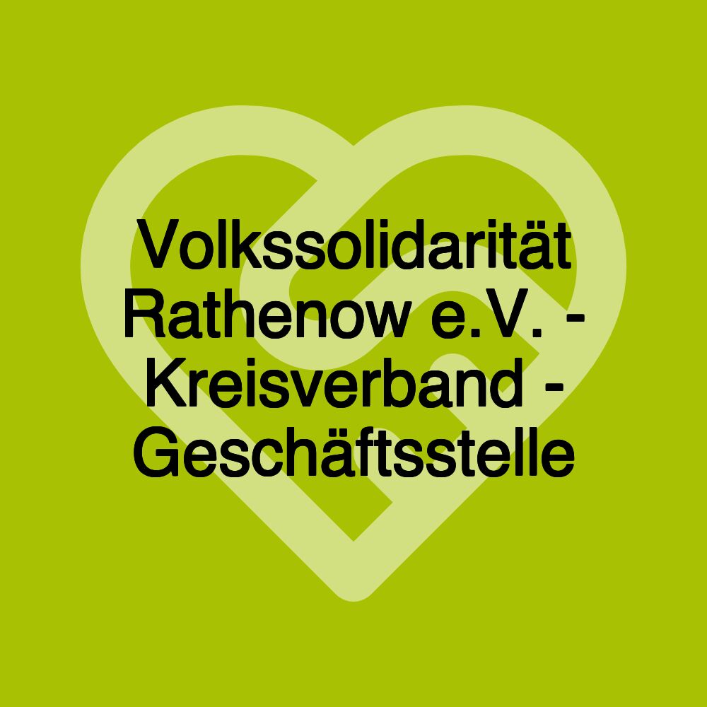 Volkssolidarität Rathenow e.V. - Kreisverband - Geschäftsstelle