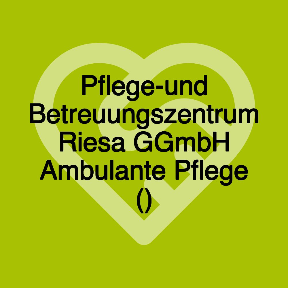 Pflege-und Betreuungszentrum Riesa GGmbH Ambulante Pflege ()