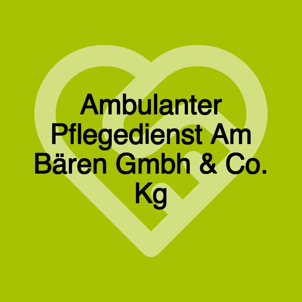 Ambulanter Pflegedienst Am Bären Gmbh & Co. Kg