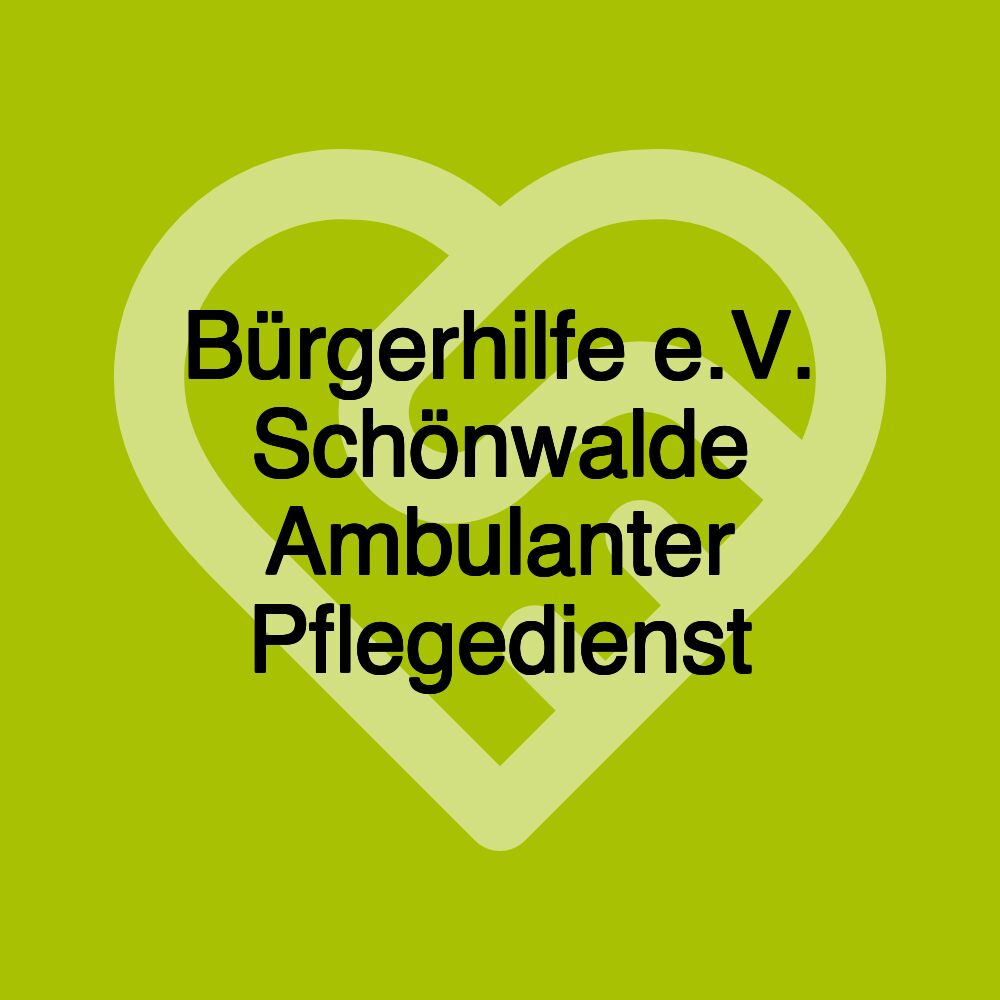 Bürgerhilfe e.V. Schönwalde Ambulanter Pflegedienst