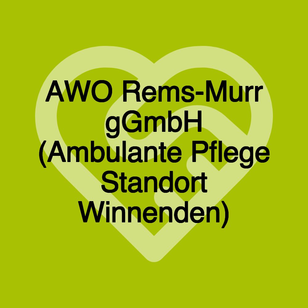 AWO Rems-Murr gGmbH (Ambulante Pflege Standort Winnenden)