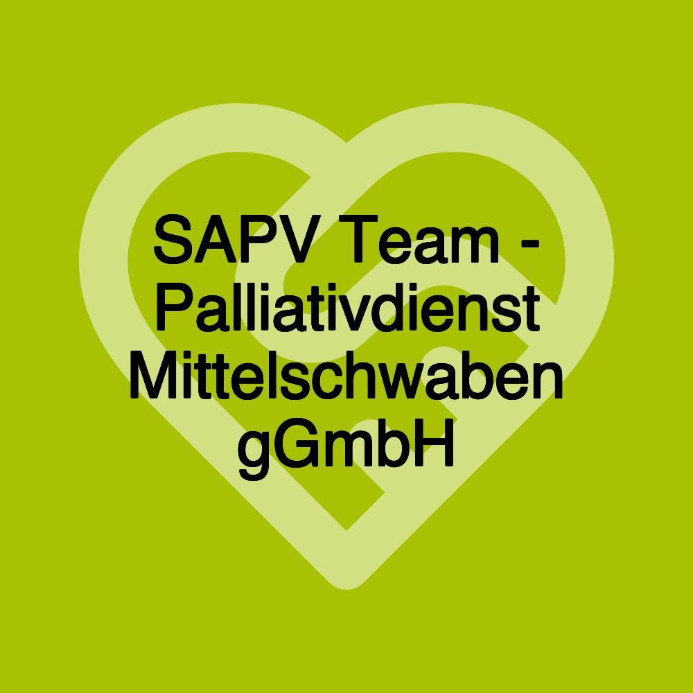 SAPV Team - Palliativdienst Mittelschwaben gGmbH