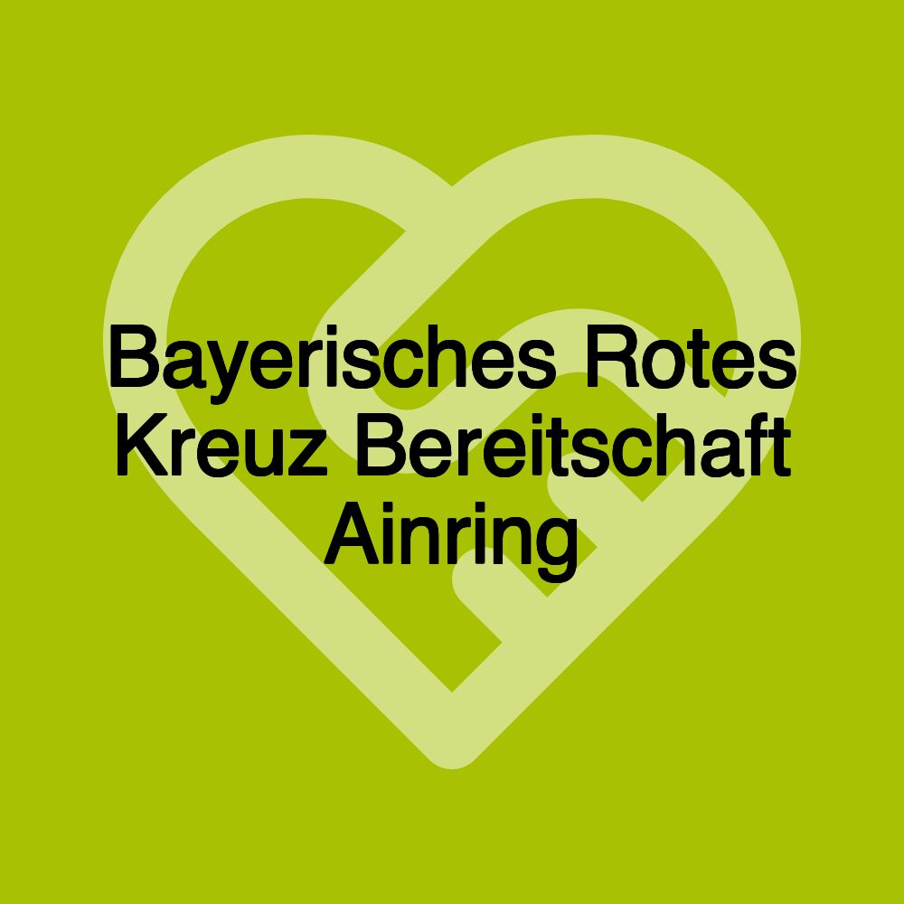 Bayerisches Rotes Kreuz Bereitschaft Ainring