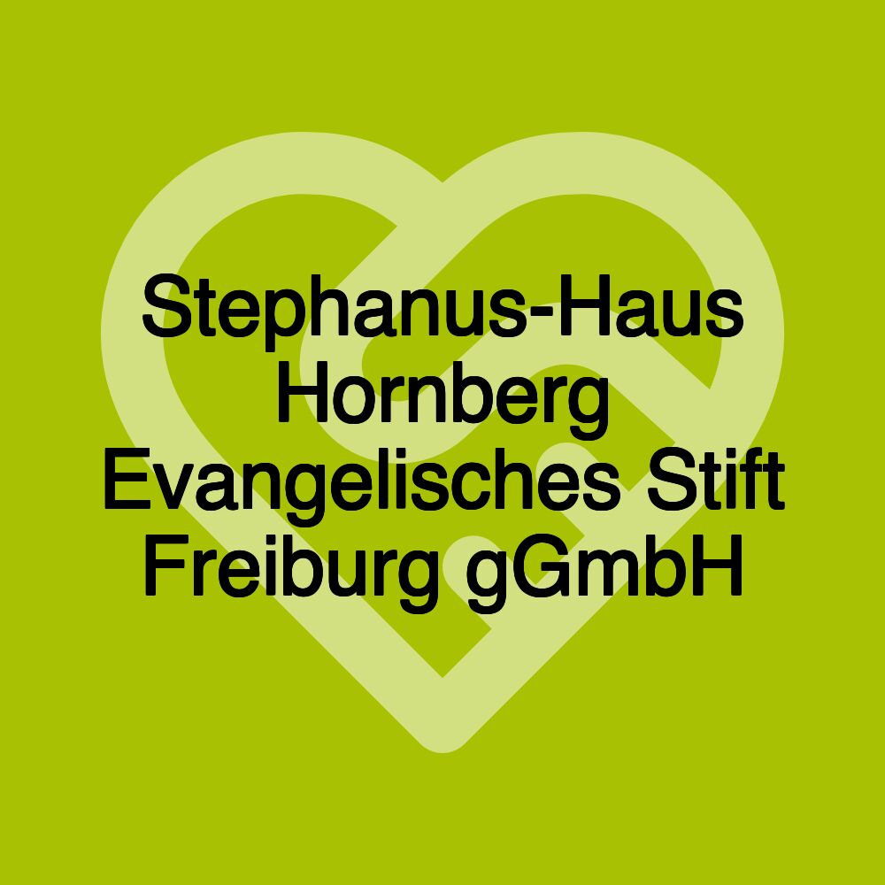 Stephanus-Haus Hornberg Evangelisches Stift Freiburg gGmbH