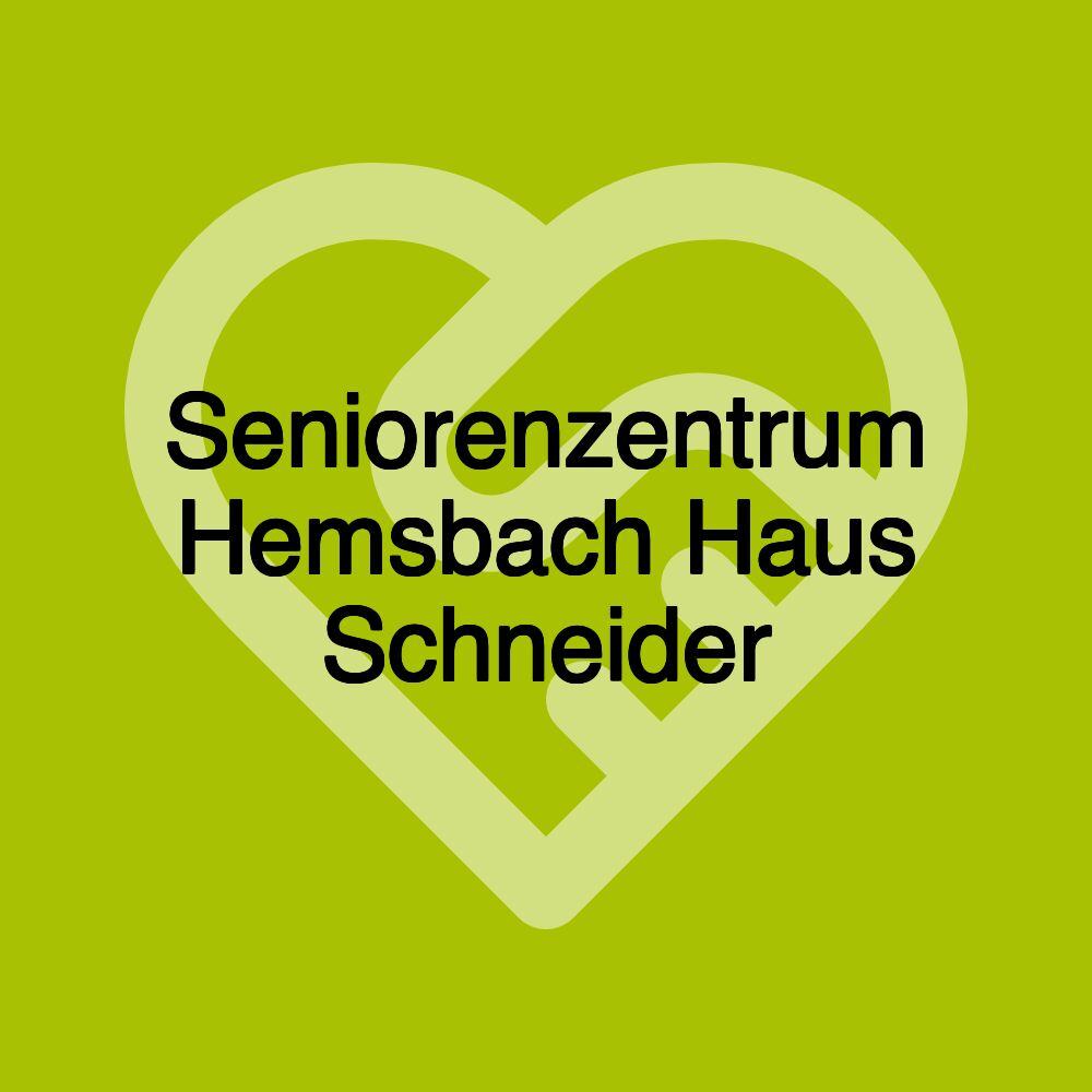 Seniorenzentrum Hemsbach Haus Schneider