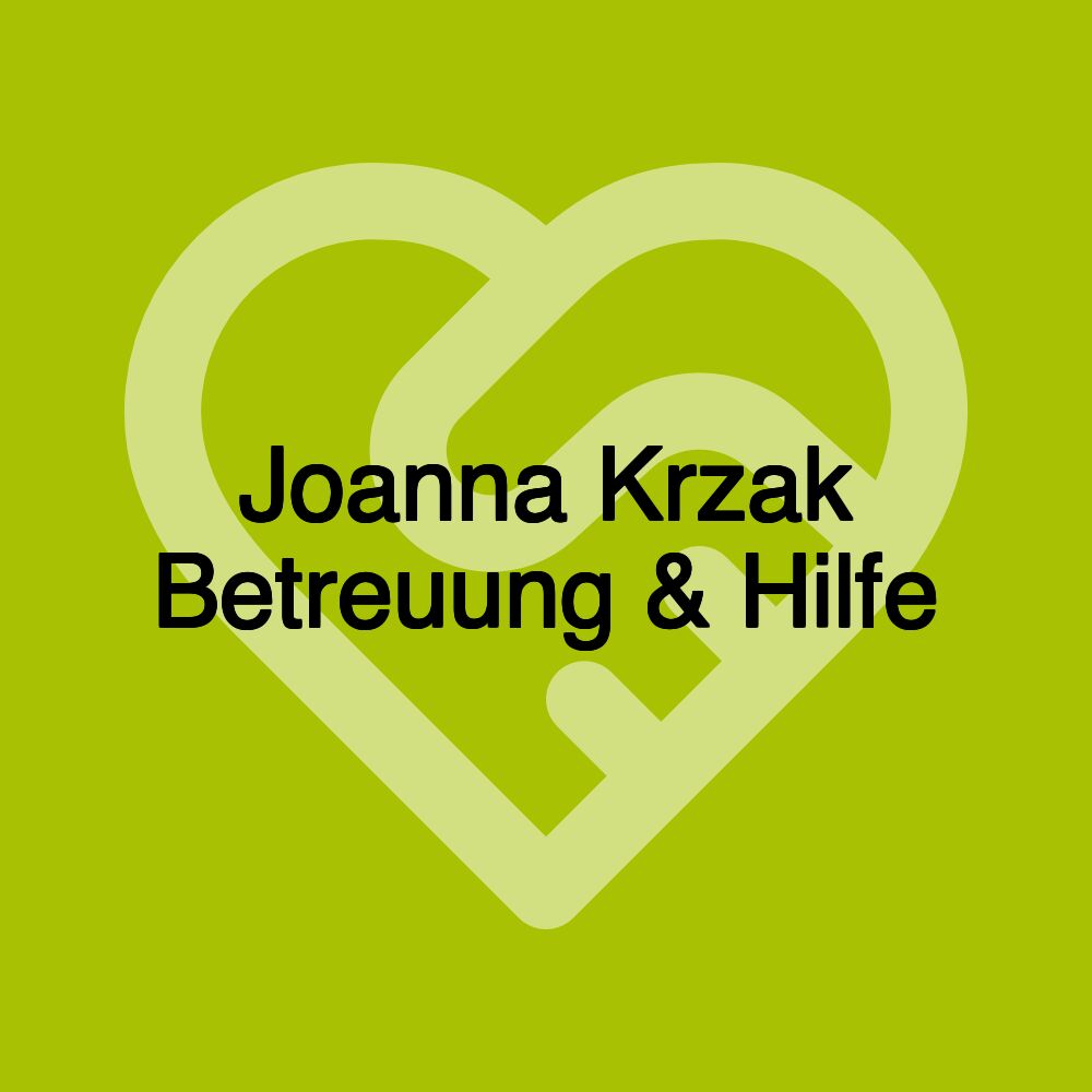 Joanna Krzak Betreuung & Hilfe