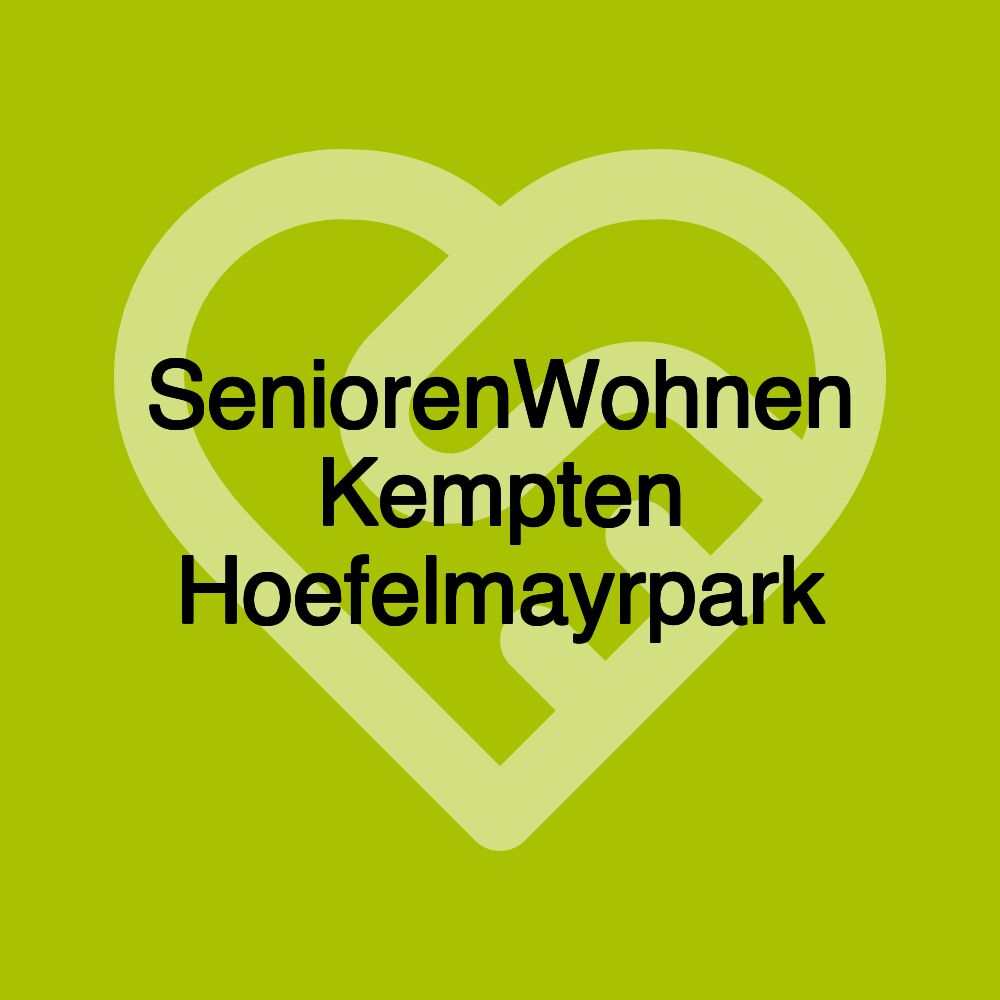 SeniorenWohnen Kempten Hoefelmayrpark