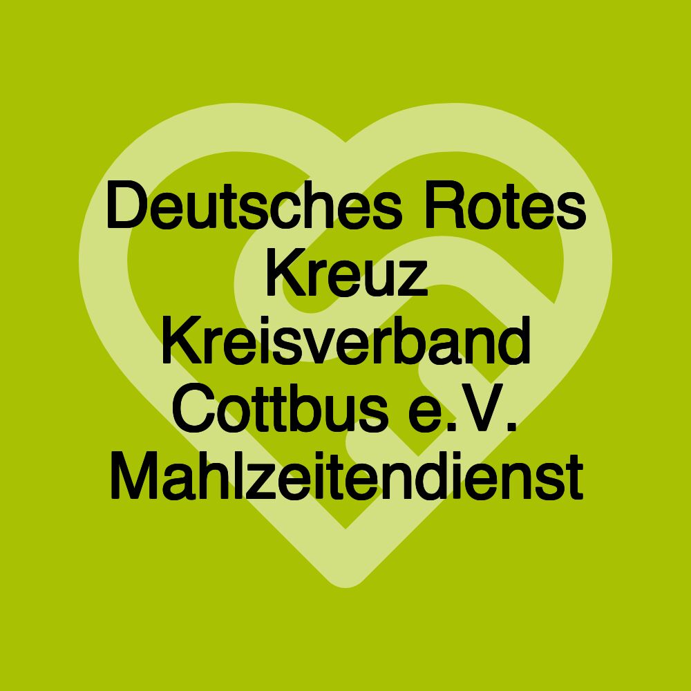 Deutsches Rotes Kreuz Kreisverband Cottbus e.V. Mahlzeitendienst