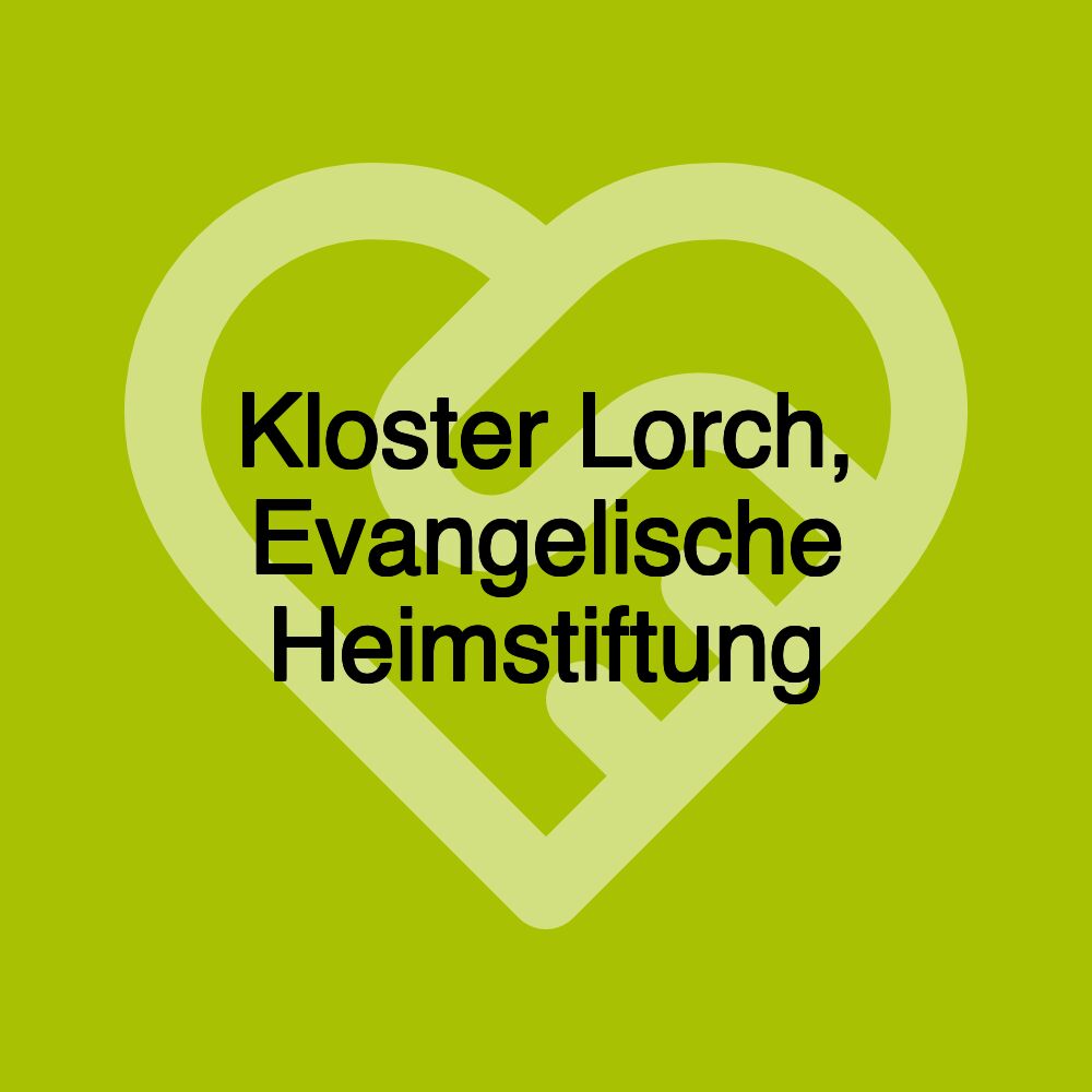 Kloster Lorch, Evangelische Heimstiftung