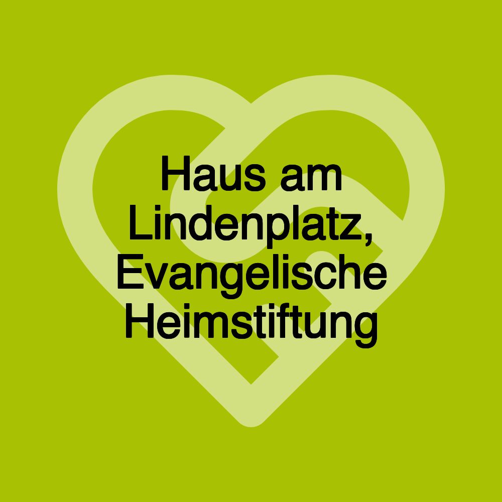 Haus am Lindenplatz, Evangelische Heimstiftung