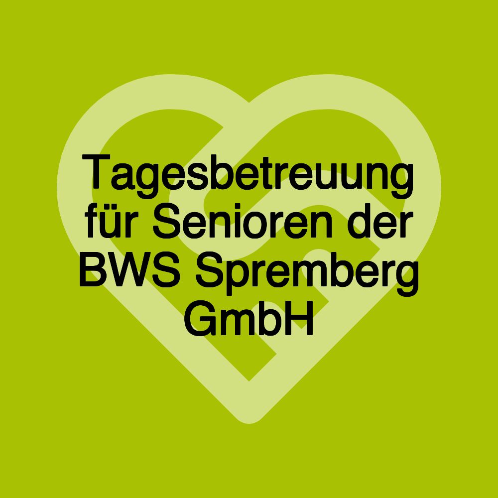 Tagesbetreuung für Senioren der BWS Spremberg GmbH