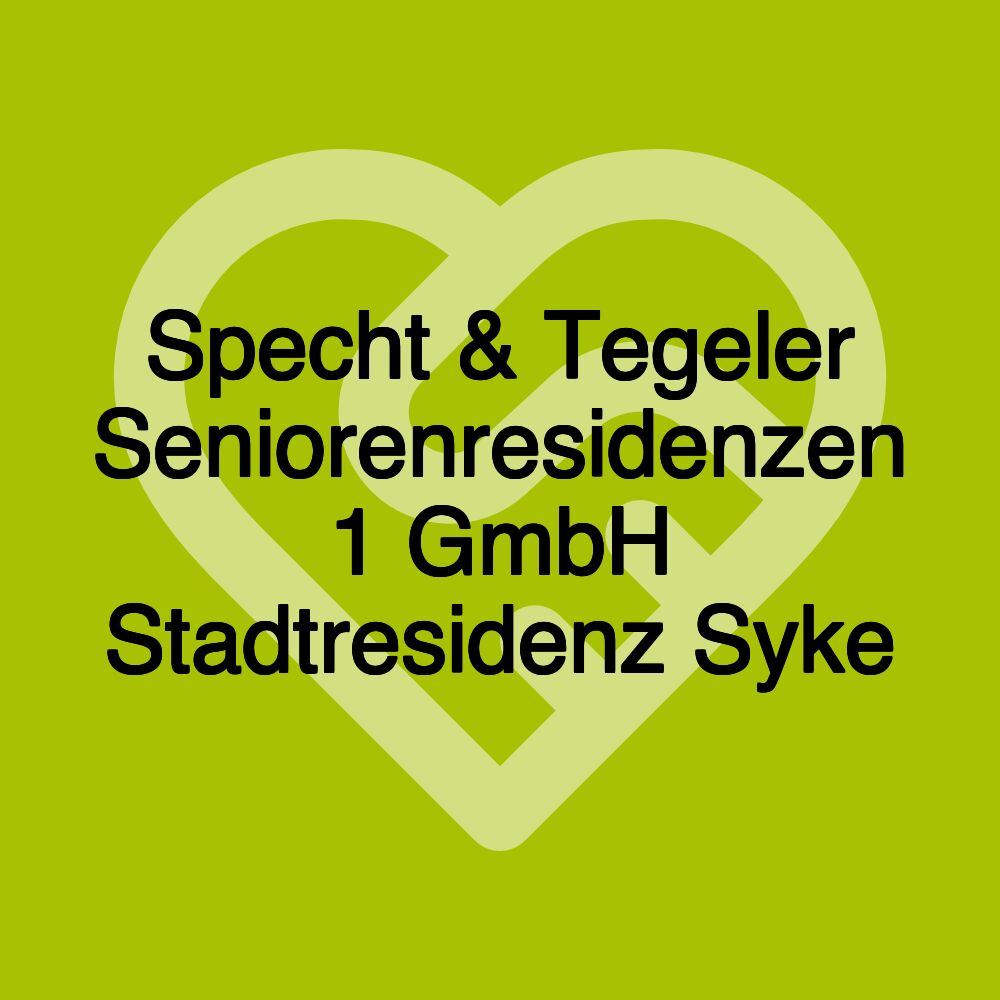 Specht & Tegeler Seniorenresidenzen 1 GmbH Stadtresidenz Syke