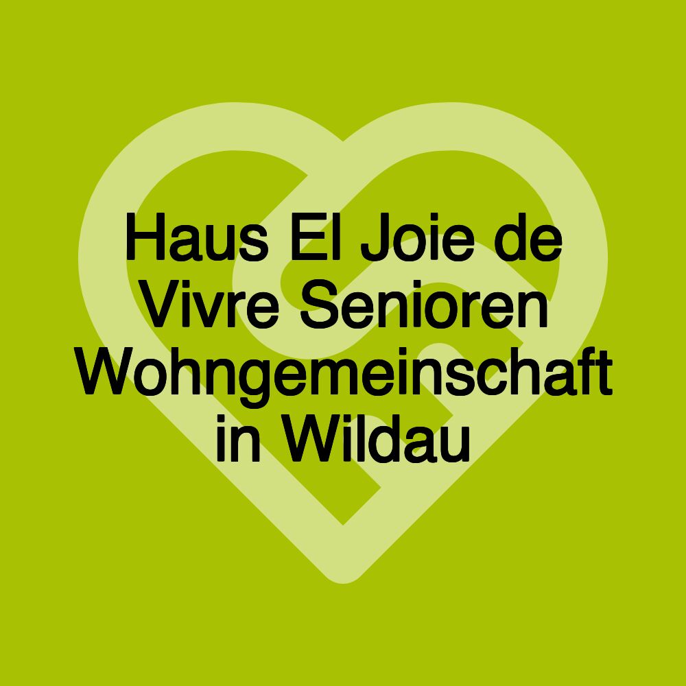 Haus El Joie de Vivre Senioren Wohngemeinschaft in Wildau