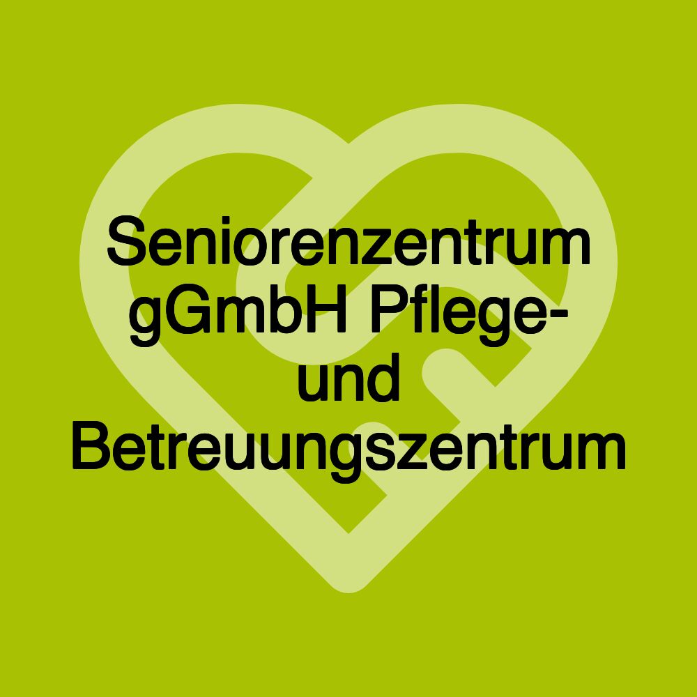 Seniorenzentrum gGmbH Pflege- und Betreuungszentrum