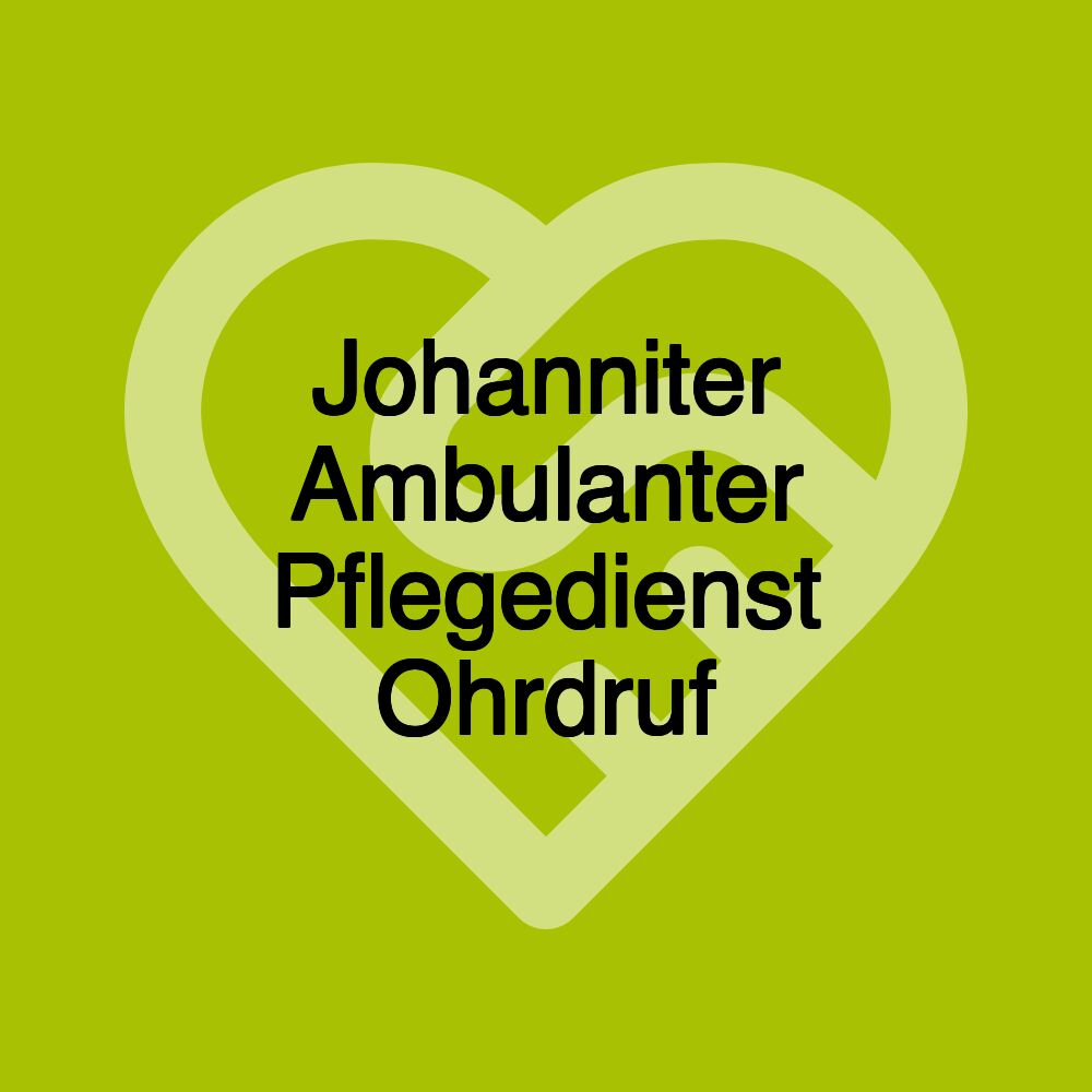 Johanniter Ambulanter Pflegedienst Ohrdruf