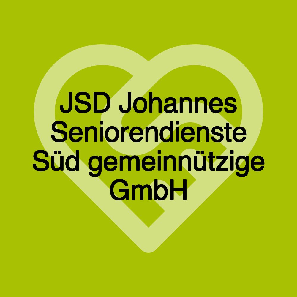 JSD Johannes Seniorendienste Süd gemeinnützige GmbH