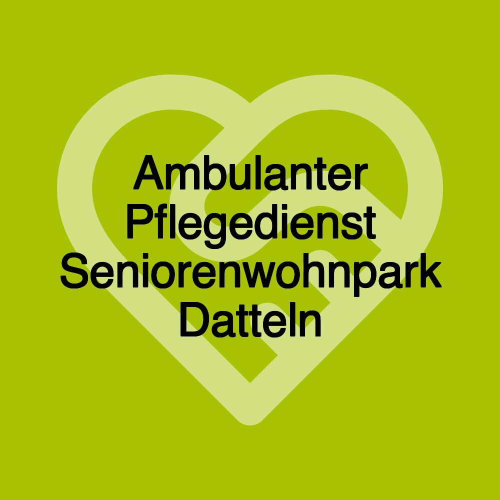 Ambulanter Pflegedienst Seniorenwohnpark Datteln