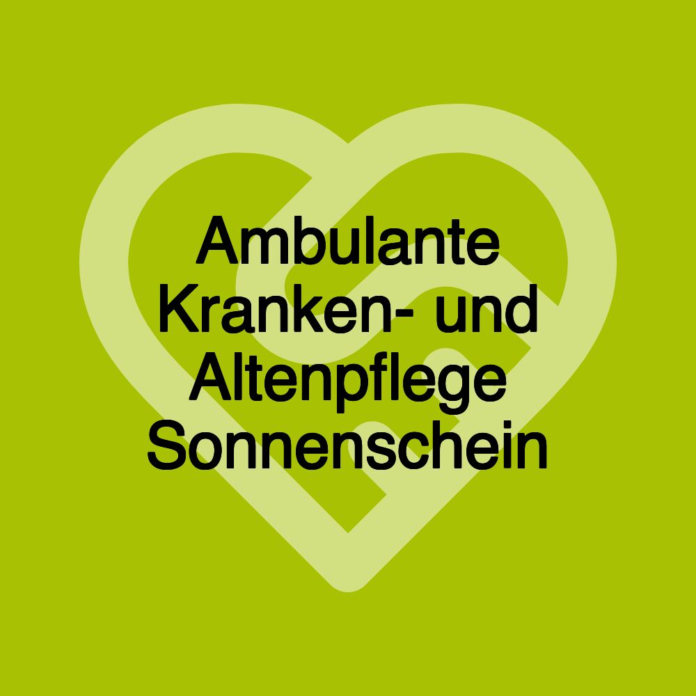 Ambulante Kranken- und Altenpflege Sonnenschein