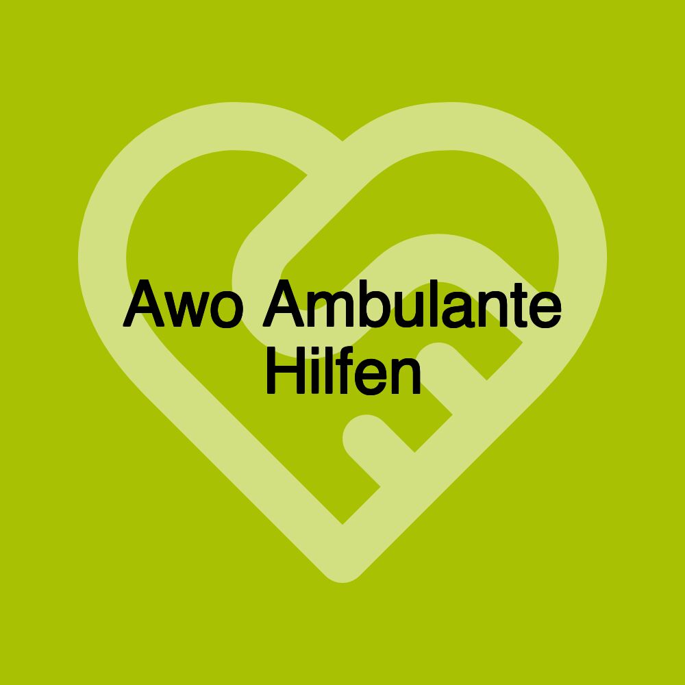 Awo Ambulante Hilfen
