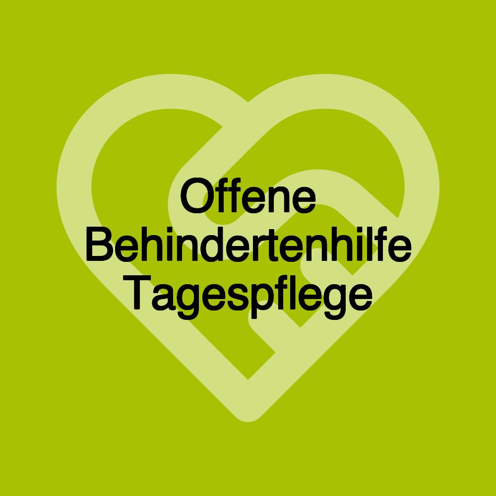 Offene Behindertenhilfe Tagespflege