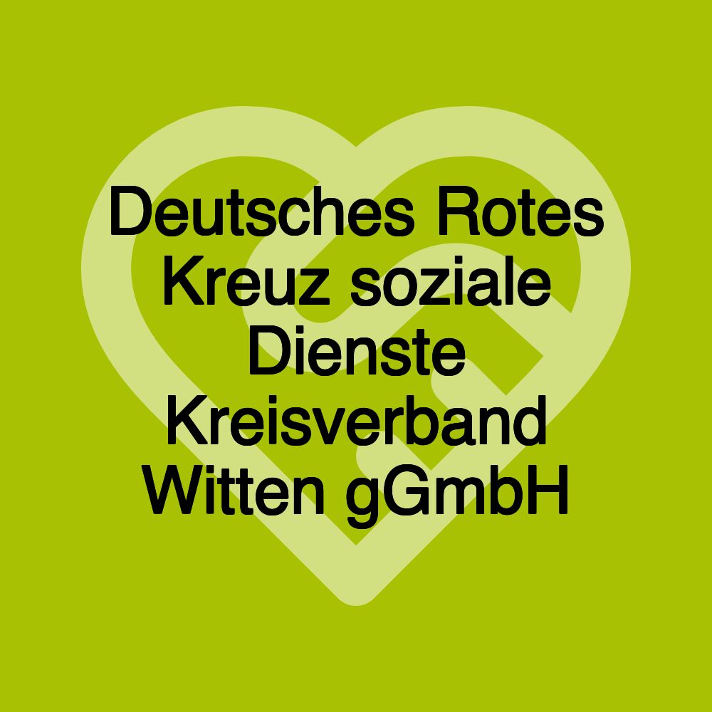 Deutsches Rotes Kreuz soziale Dienste Kreisverband Witten gGmbH