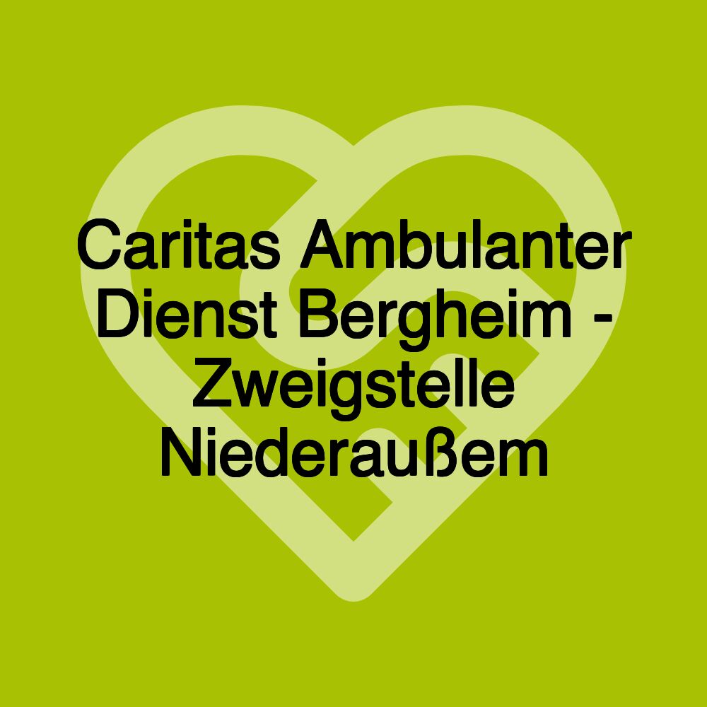 Caritas Ambulanter Dienst Bergheim - Zweigstelle Niederaußem