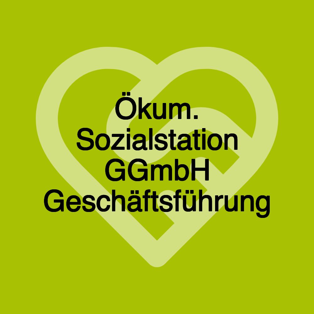 Ökum. Sozialstation GGmbH Geschäftsführung