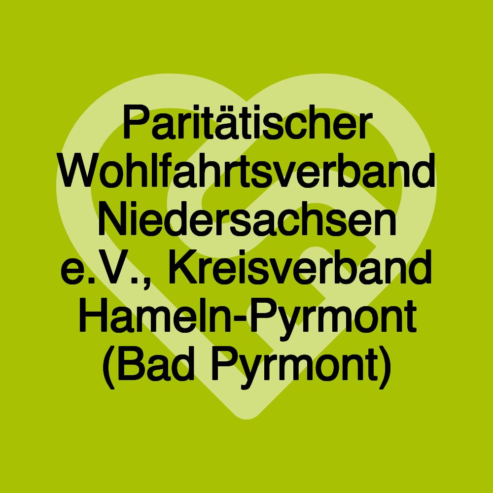 Paritätischer Wohlfahrtsverband Niedersachsen e.V., Kreisverband Hameln-Pyrmont (Bad Pyrmont)
